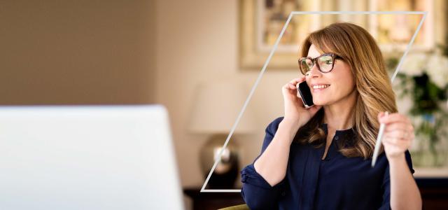 Woman talking on the phone